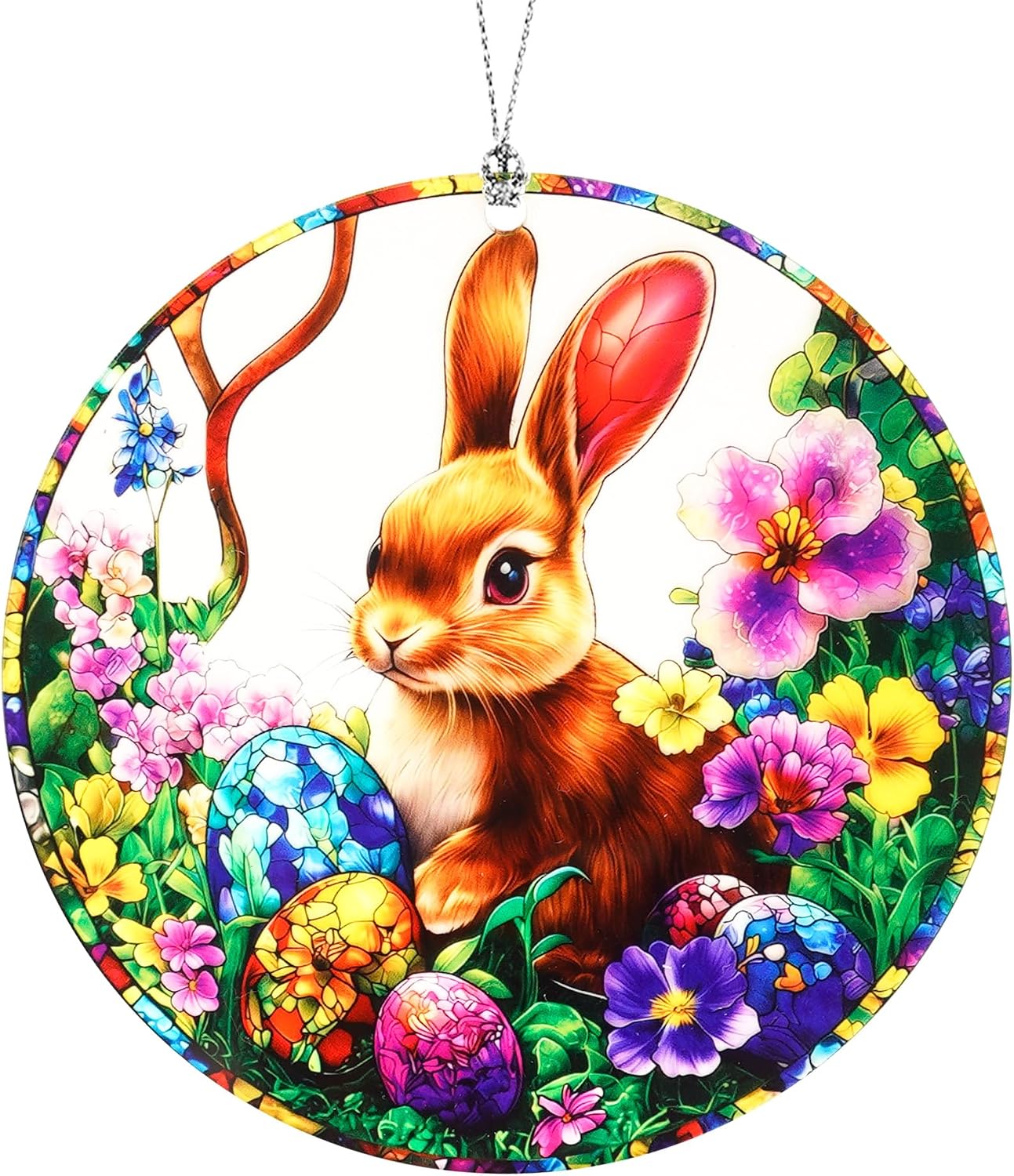 Adornos colgantes de Pascua y primavera para hogar y ventana