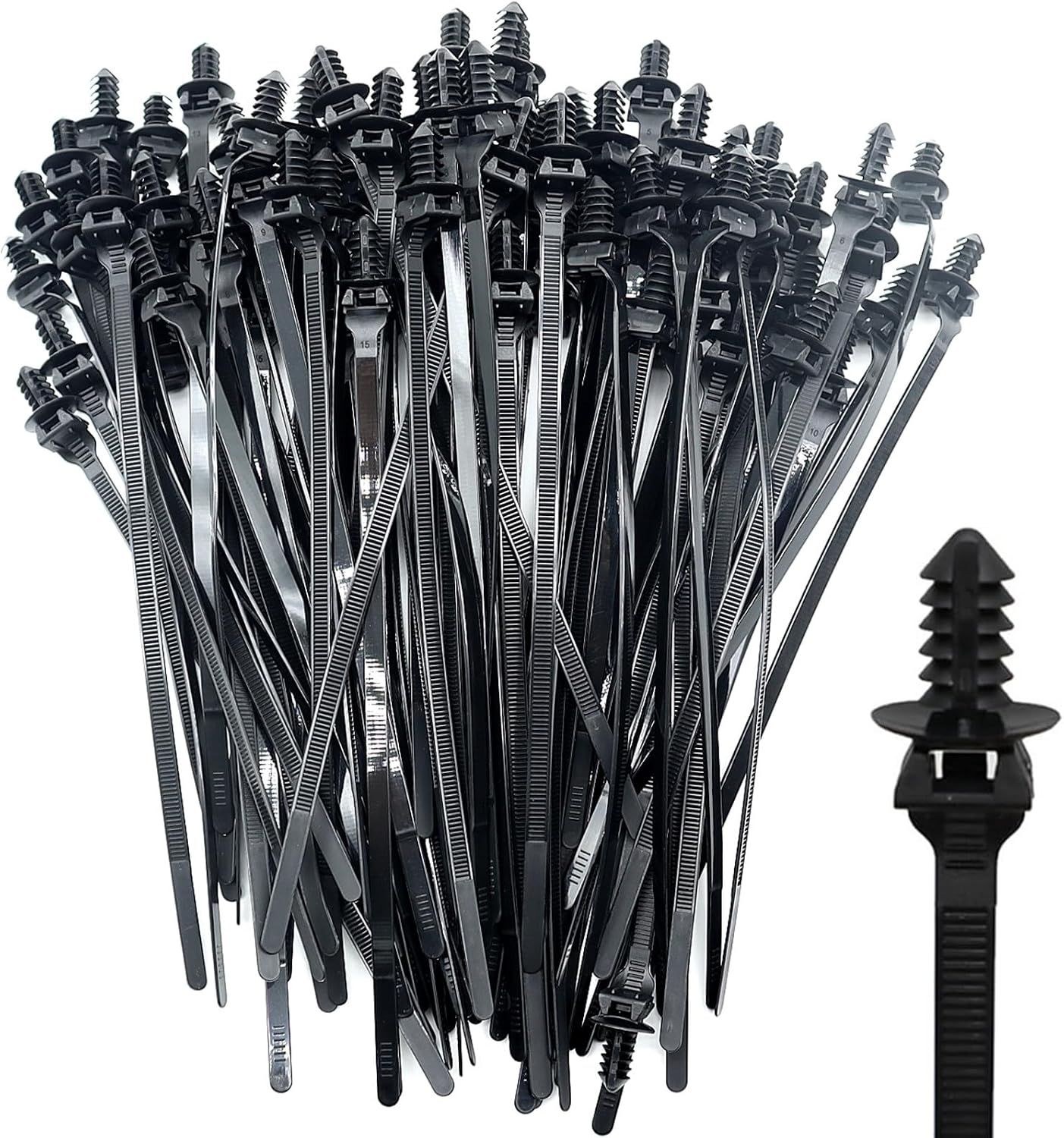 Bridas cables 8.3pulg automotrices con pasador 100 pzas