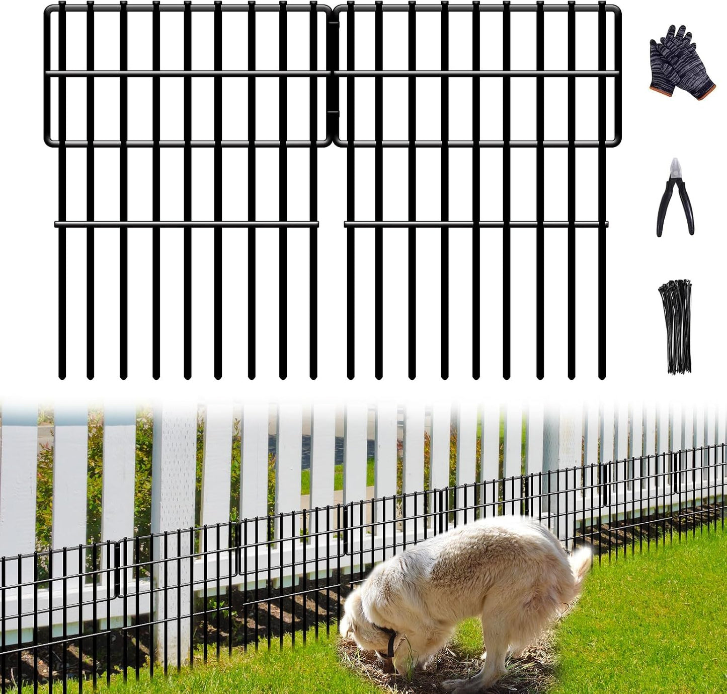 26 Paneles Valla Sin Excavacion 28ft x 17pulg Metal Inox