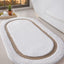Alfombra baño ovalada 24x44pulg microfibra blanca