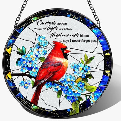 Atrapasoles vidrio color cardenal 8pulg decoración