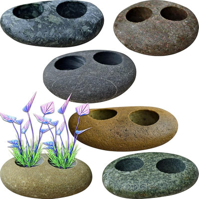 Pesas piedra natural acuario anclajes guijarros 6 pzas 0.8pulg