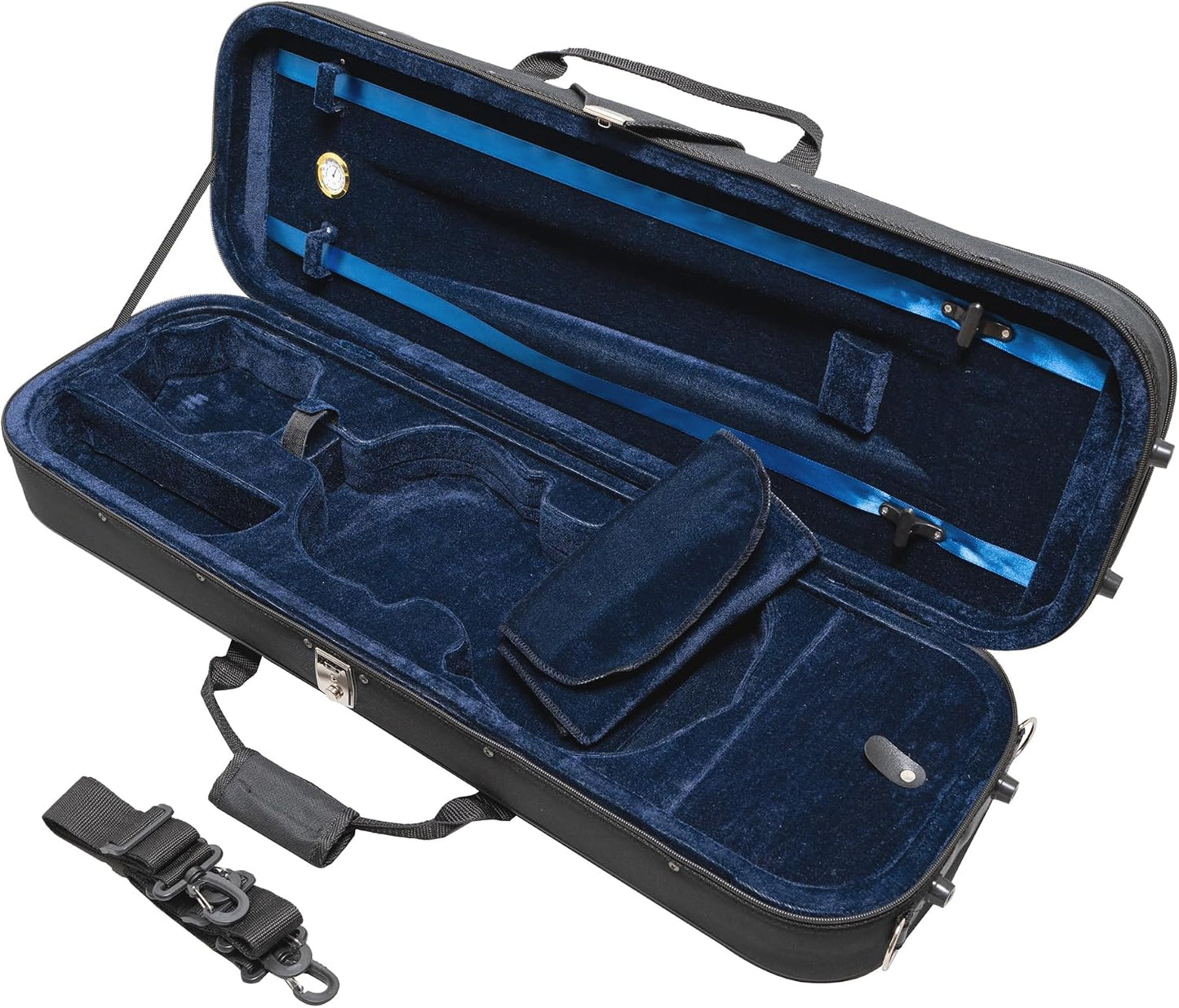 Estuche violín 3/4 rígido con correas cojín terciopelo