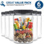 Tarros plástico sin BPA 32oz set 6 con tapas herméticas