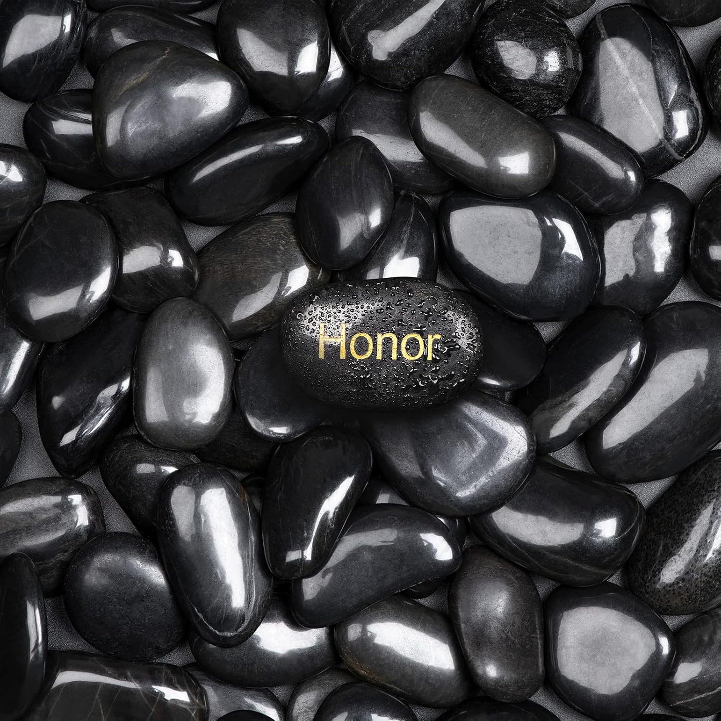 Rocas río negras pulidas 11lb para jarrones y pecera