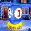 Decoración inflable Dreidel 1.2m con luces LED patio