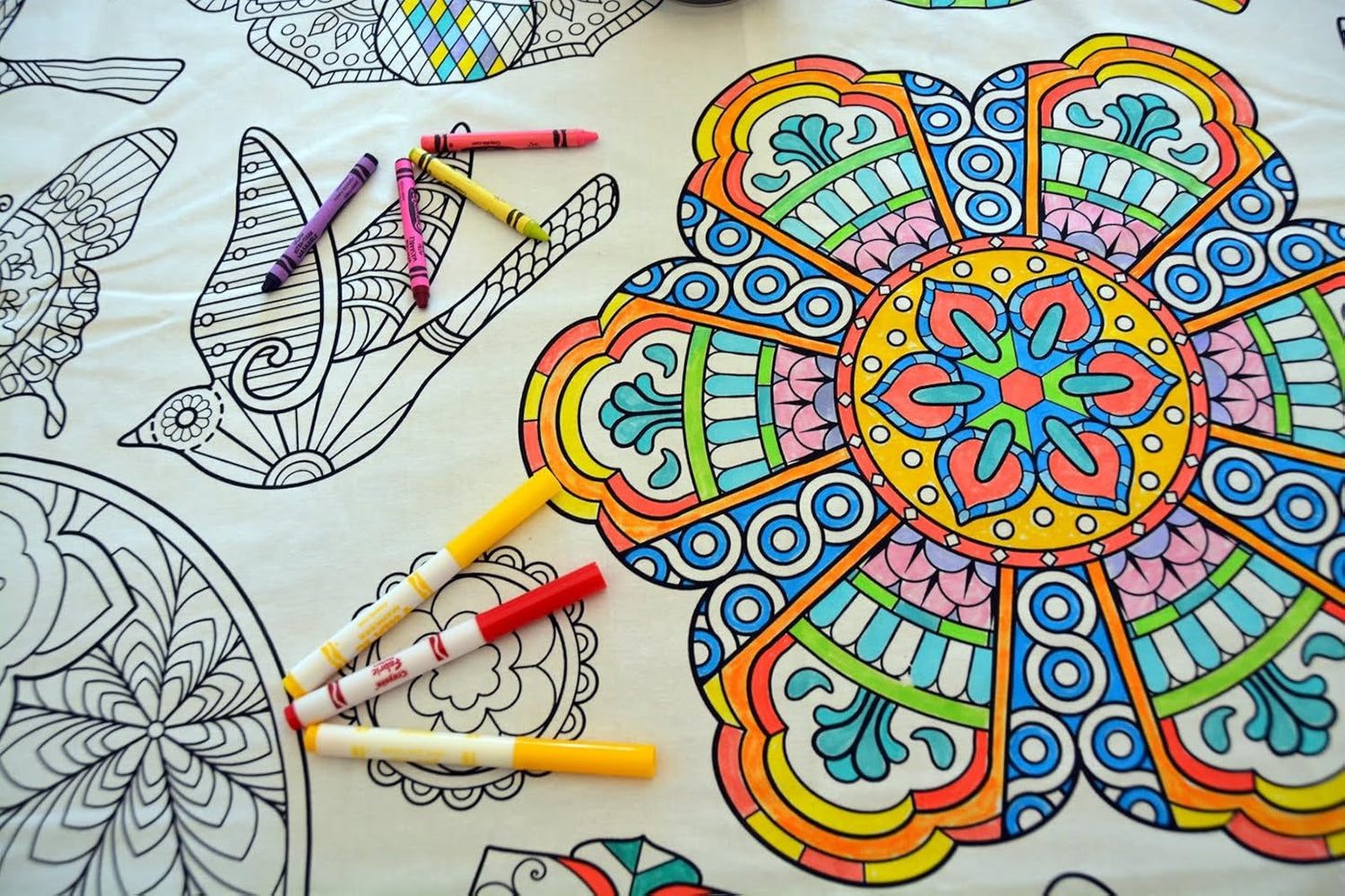 Mantel interactivo para colorear niños y adultos 60x84 pulg