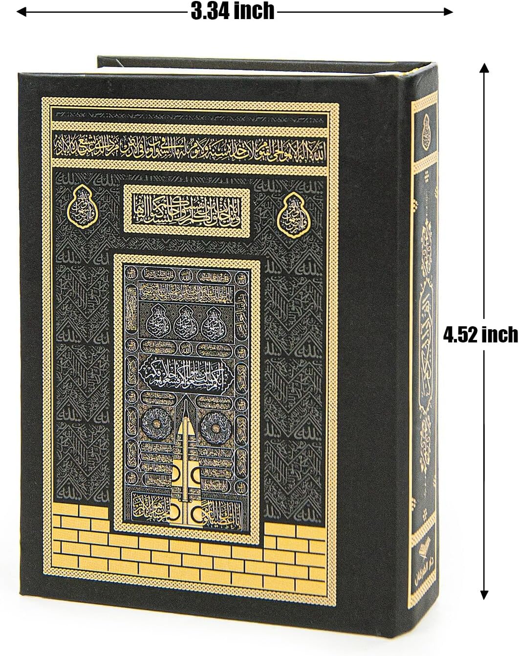 Alfombra oración diseño Kaaba negro regalo islámico