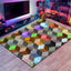 Alfombra bloques pixel para dormitorio niño sala set