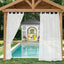 Cortina exterior lino blanco impermeable desmontable