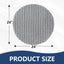 Alfombras baño redondas felpilla 24x24pulg antiderrap gris