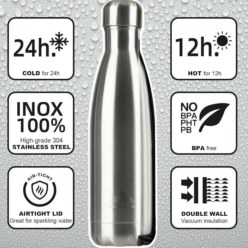 Botella agua acero inox aislada sin BPA 750ml