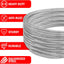 Línea ropa exterior 40ft alambre PVC plateado con ganchos