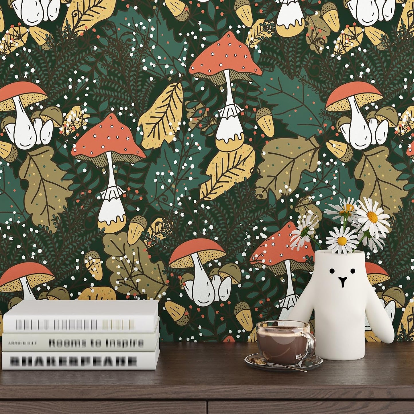 Papel tapiz botánico vintage autoadhesivo para paredes