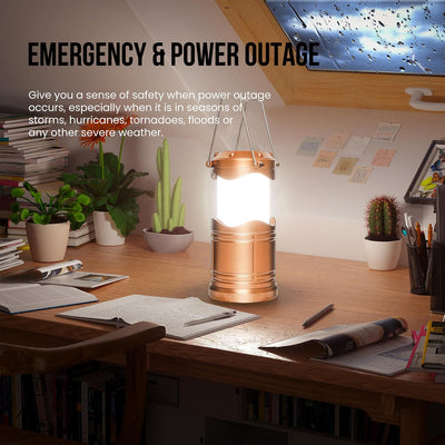 Linterna LED portátil plegable 4 en 1 para emergencias