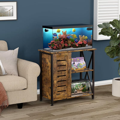 Soporte acuario metal 20-29gal 31x15pulg marrón