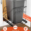 Soporte cubo basura acero inox ajustable 7-11gal negro