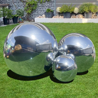 Bola inflable espejo 19.6" color plata/oro decoración