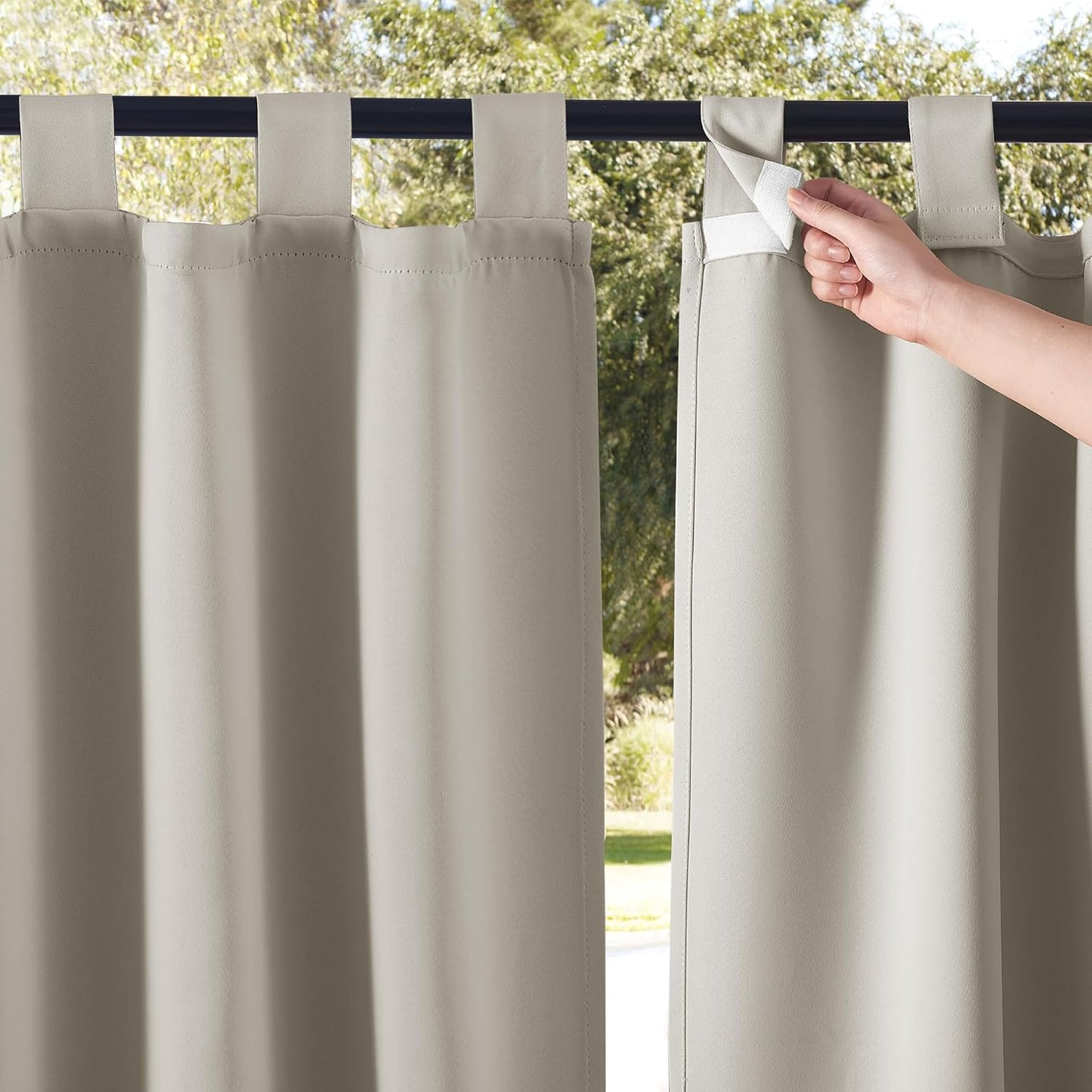2 Cortinas naturales patio impermeables desmontables