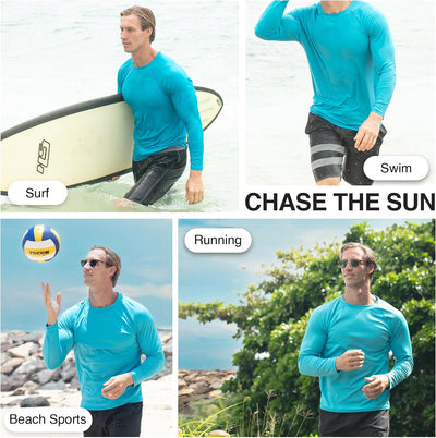 Playera lycra surf manga larga FPS 50 hombre