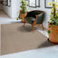 Alfombras lavables 5x7ft antiderrap sala dormitorio marrón