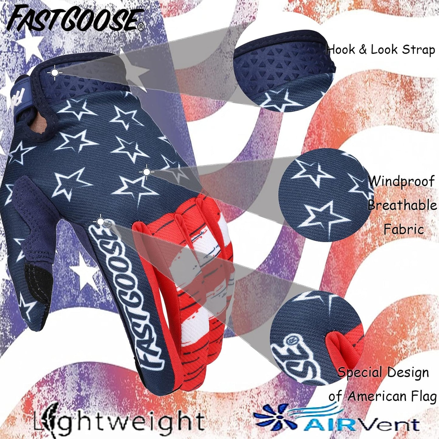 Guantes motocicleta transpirables ligeros para ATV BMX MTB