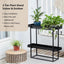 Soporte plantas 2 niveles hierro negro 29x9x28pulg