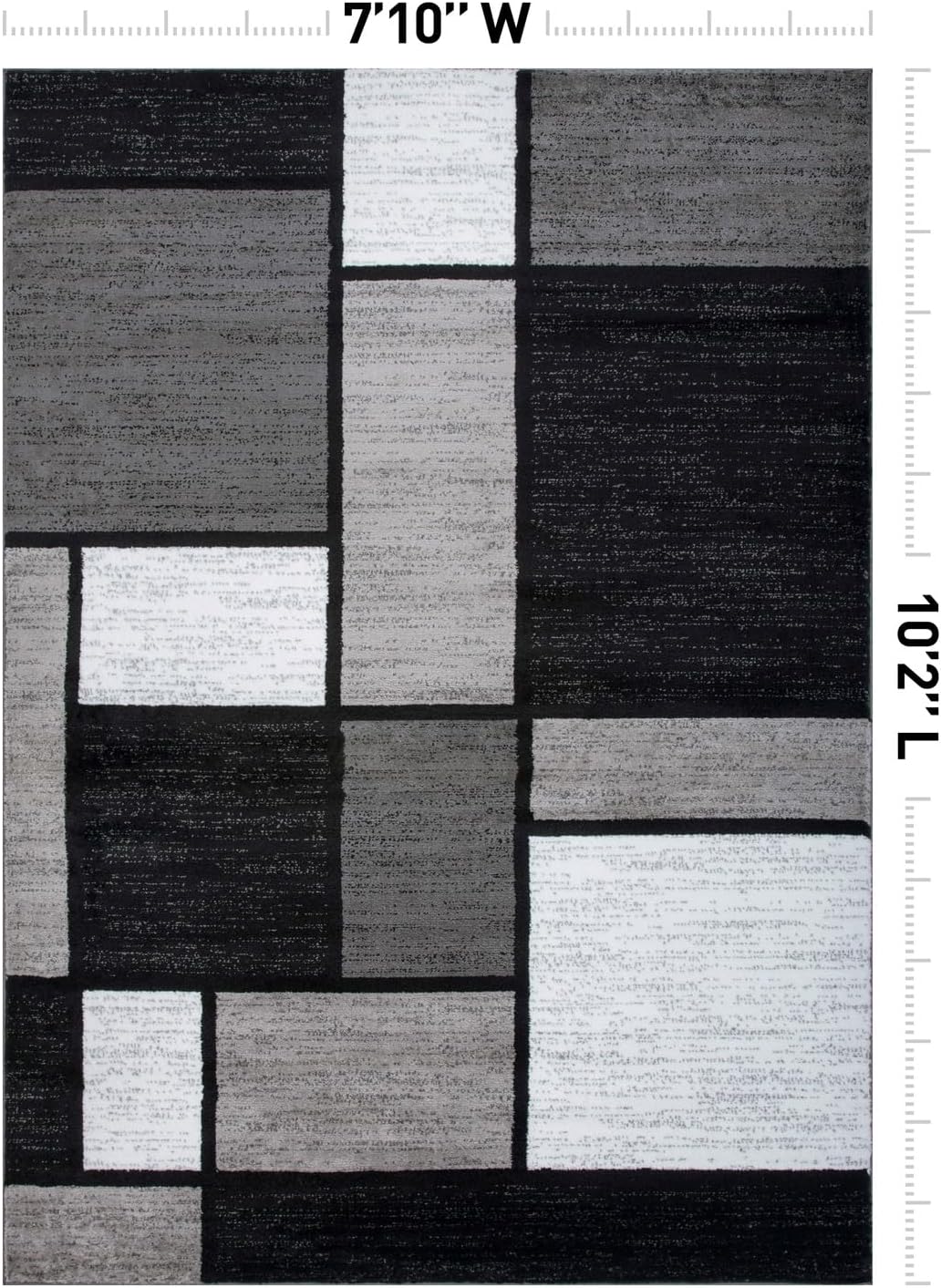 Alfombra gris 7'10"x10'2" oficina sala dormitorio
