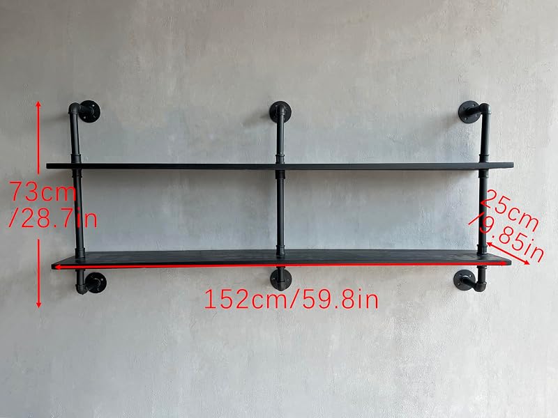 Estantería de Tubería Industrial para Pared Retro