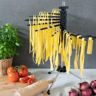 Escurridor plegable pasta 16 varillas plástico color negro