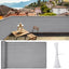 Valla privacidad balcón 3.3x19.5ft resistente UV gris