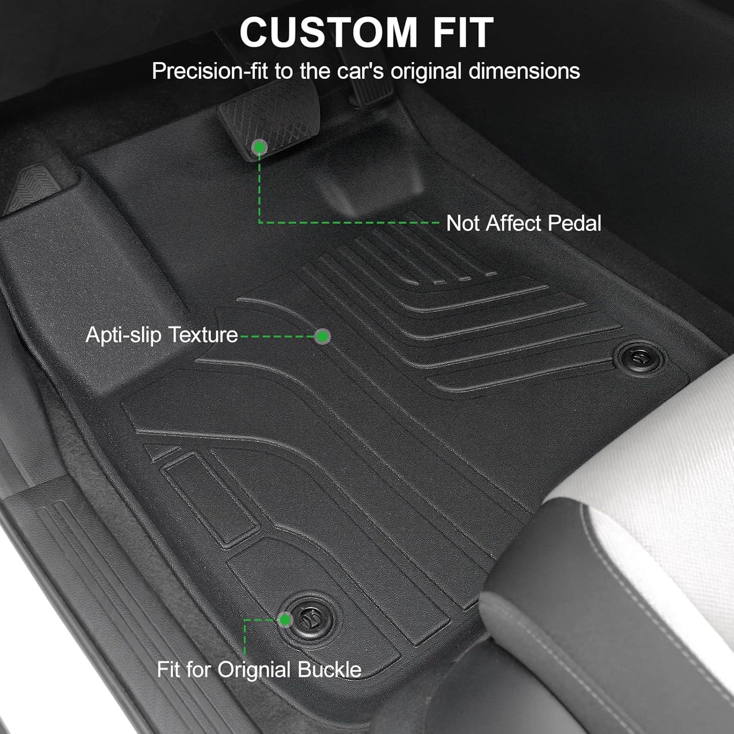 Tapetes Honda CRV 23-26 2da fila negro con protectores