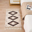 Alfombra baño bohemia 2x3ft algodón copetudo borlas marrón