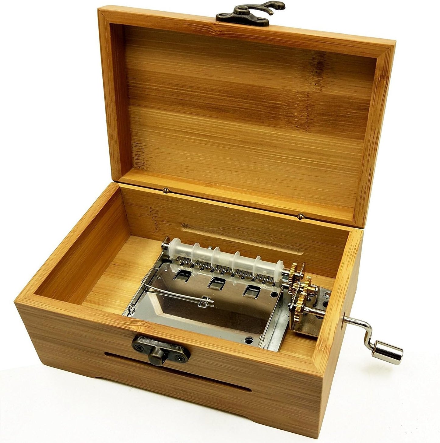 Kit engranaje caja música manivela 30 notas caja bambú