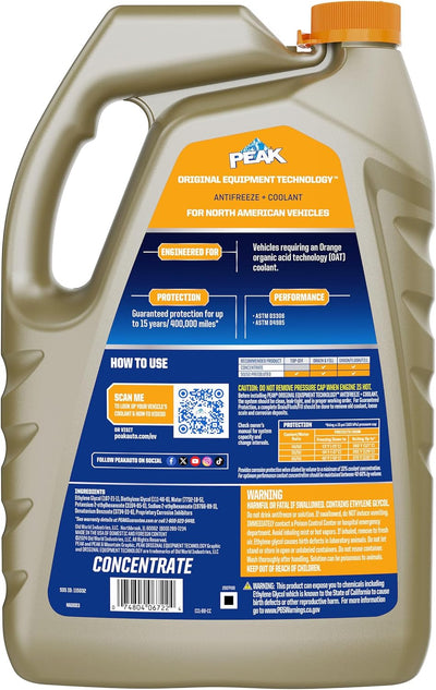 Anticongelante concentrado naranja 1gal para vehículos
