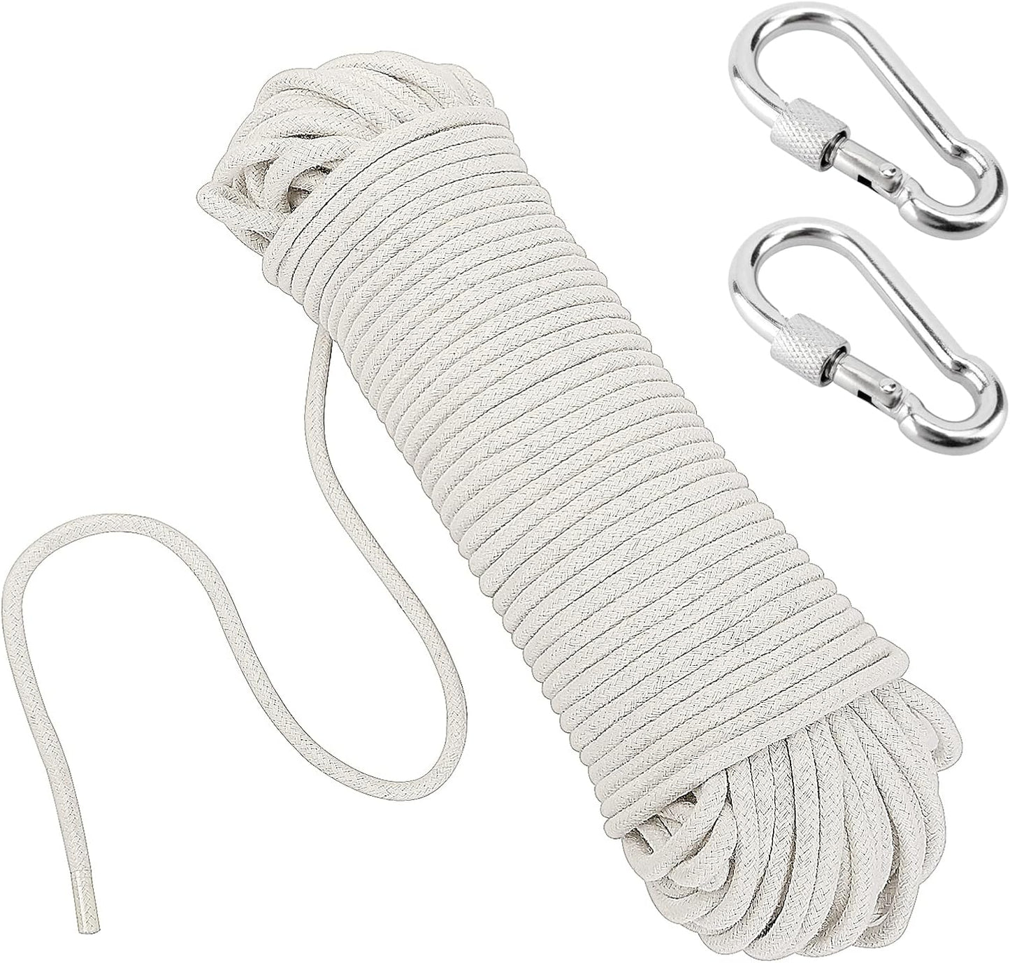 Cuerda algodón 1/4" 328ft para colgar plantas jardín