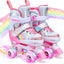 Patines para niños arco iris ruedas iluminadas ajustables