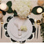 Mantel Individual Brillante Negro 6pulg para Mesa Redonda