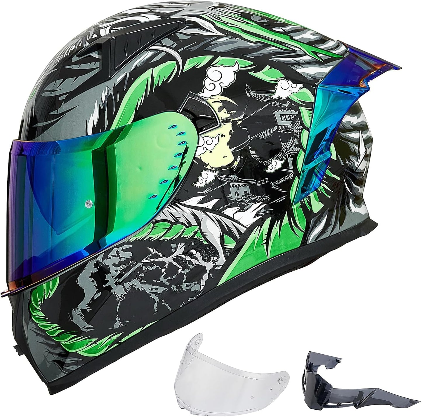 Casco motocicleta Z501 pinlock visera transparente y
