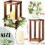 30 Faroles Madera Bodas Mesa Soportes Velas Coronas Rústico Marrón