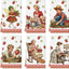 Set 6 toallas cocina vintage fresa 14x21 pulg
