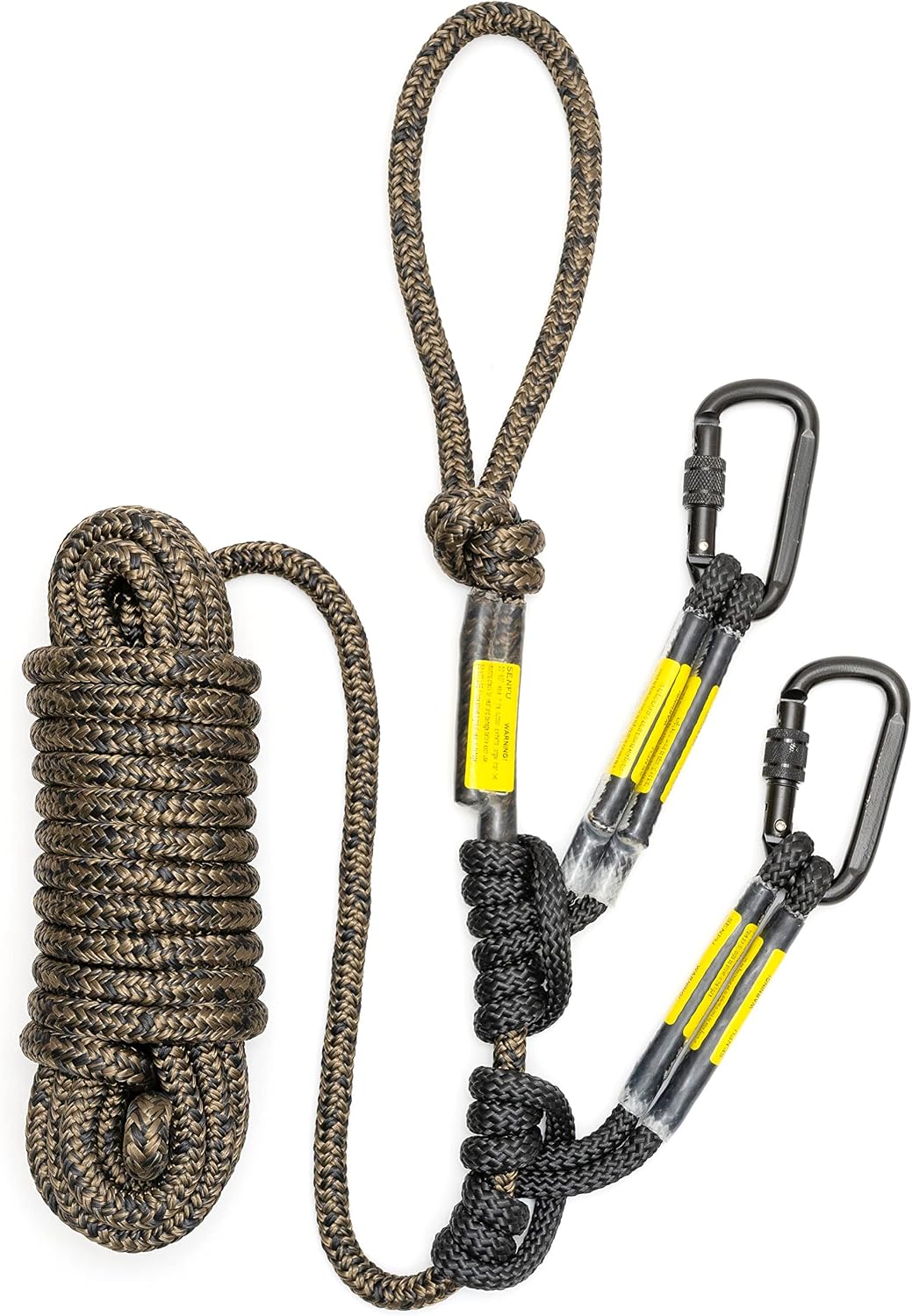 Cuerda seguridad caza 30ft con nudos prusik