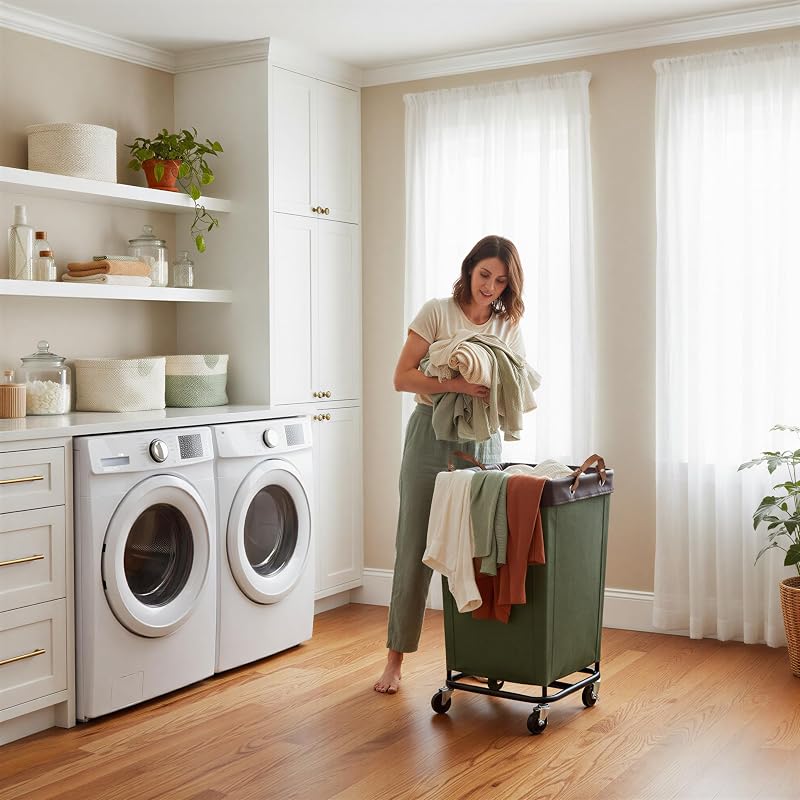 Cesta lavandería 160L con ruedas para hotel hogar color