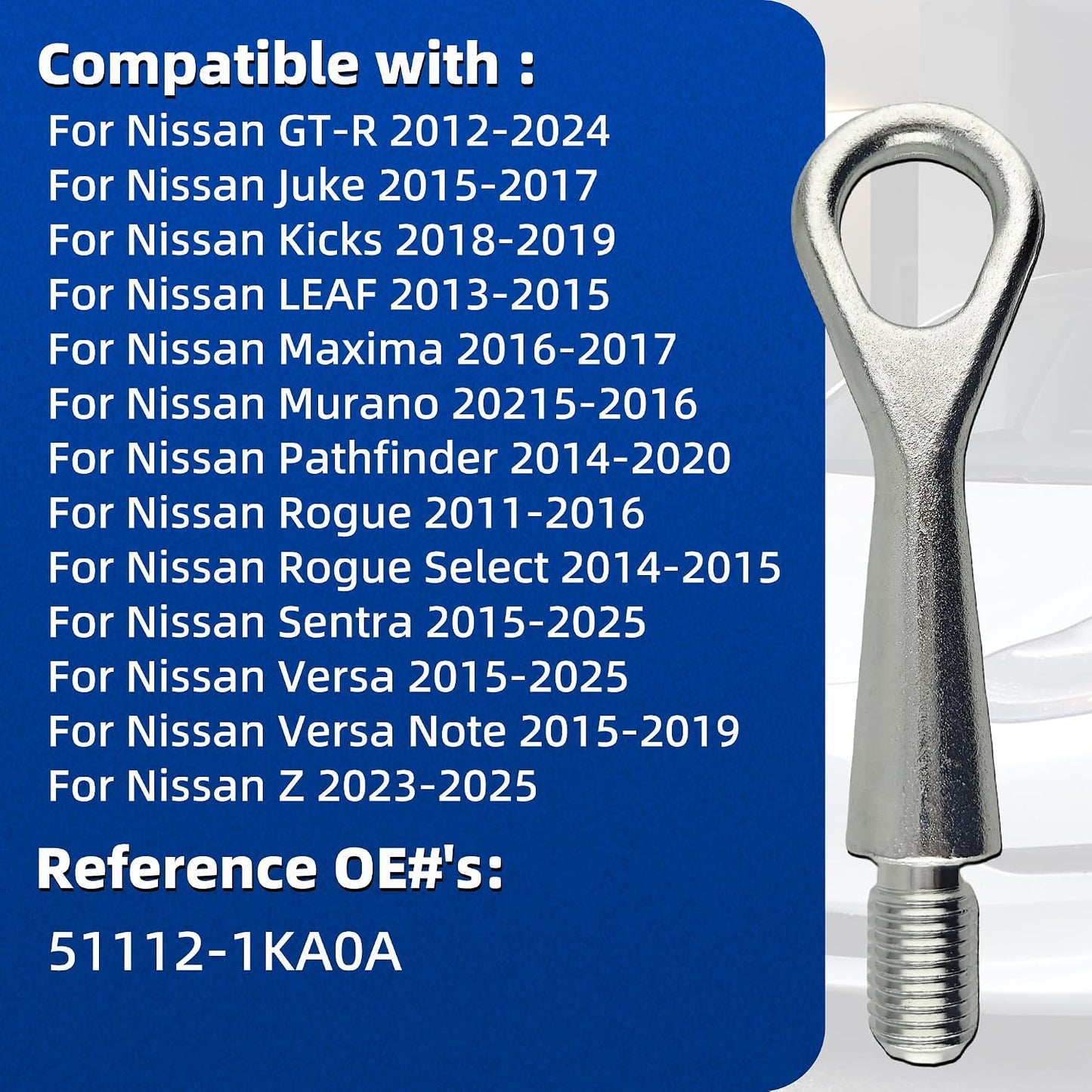 Gancho remolque frontal Nissan GT-R Rogue Versa Note