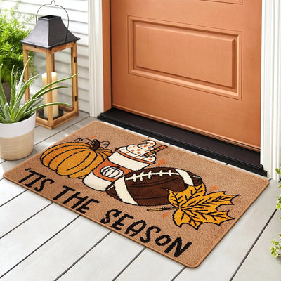 Alfombra fútbol otoñal calabaza 48x30pulg antiderrap