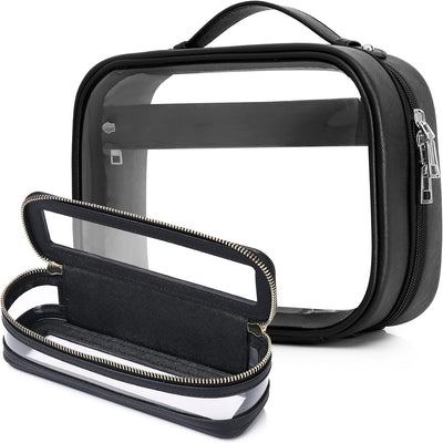 Bolsa maquillaje transparente con cremallera