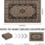 Alfombra lavable marrón 4x6ft antiderrap dormitorio sala