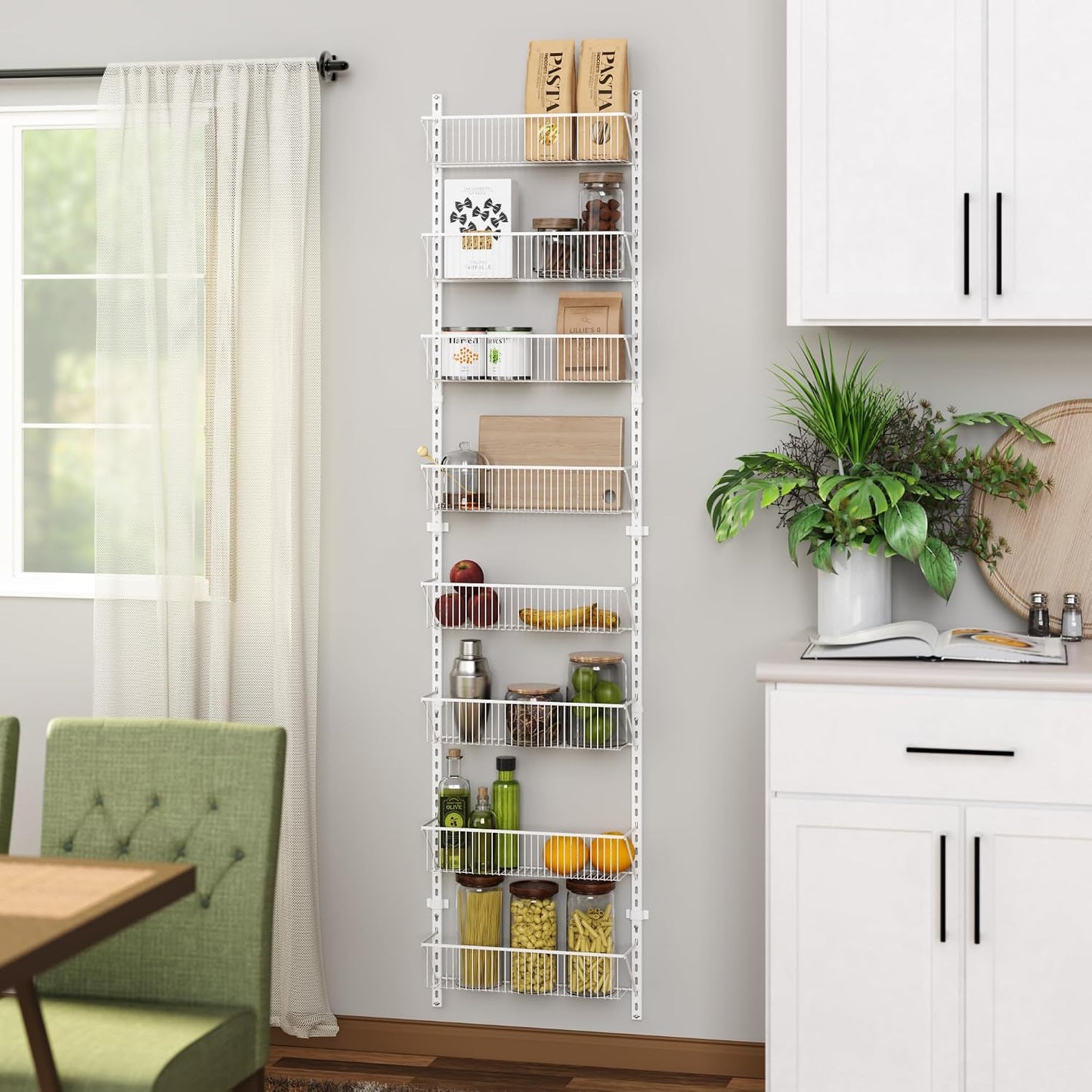 Organiz. cesta ajustable pared puerta 8 niveles 18"