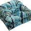 2 Pzas Cojín Asiento Mimbre 19x19" Color Azul