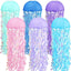 6 Linternas papel gelatina rosa morado azul para fiesta sirena